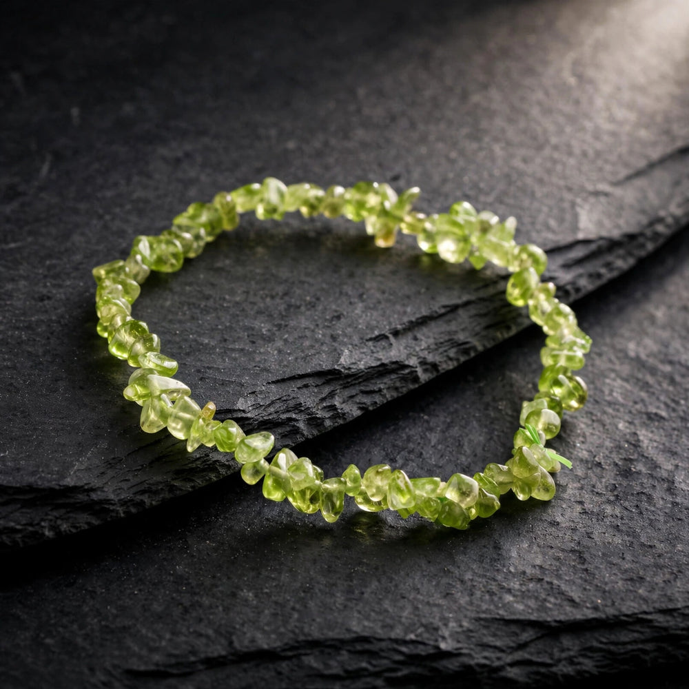 Kalavati Agate Natural Peridot Chips Crystal Bracelet