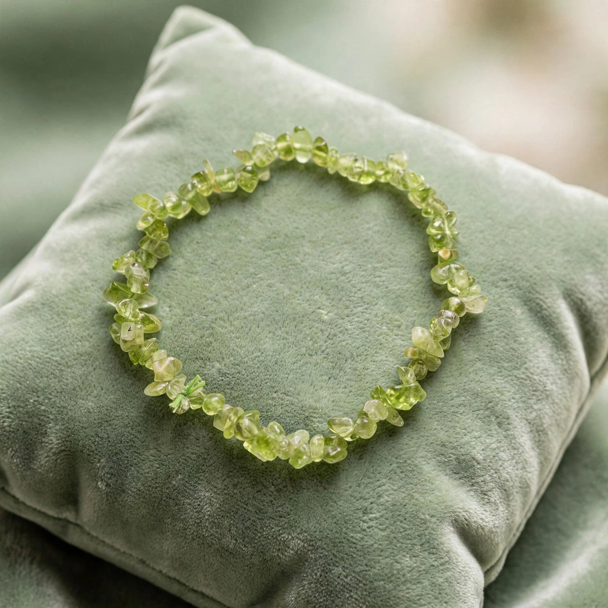 Kalavati Agate Natural Peridot Chips Crystal Bracelet