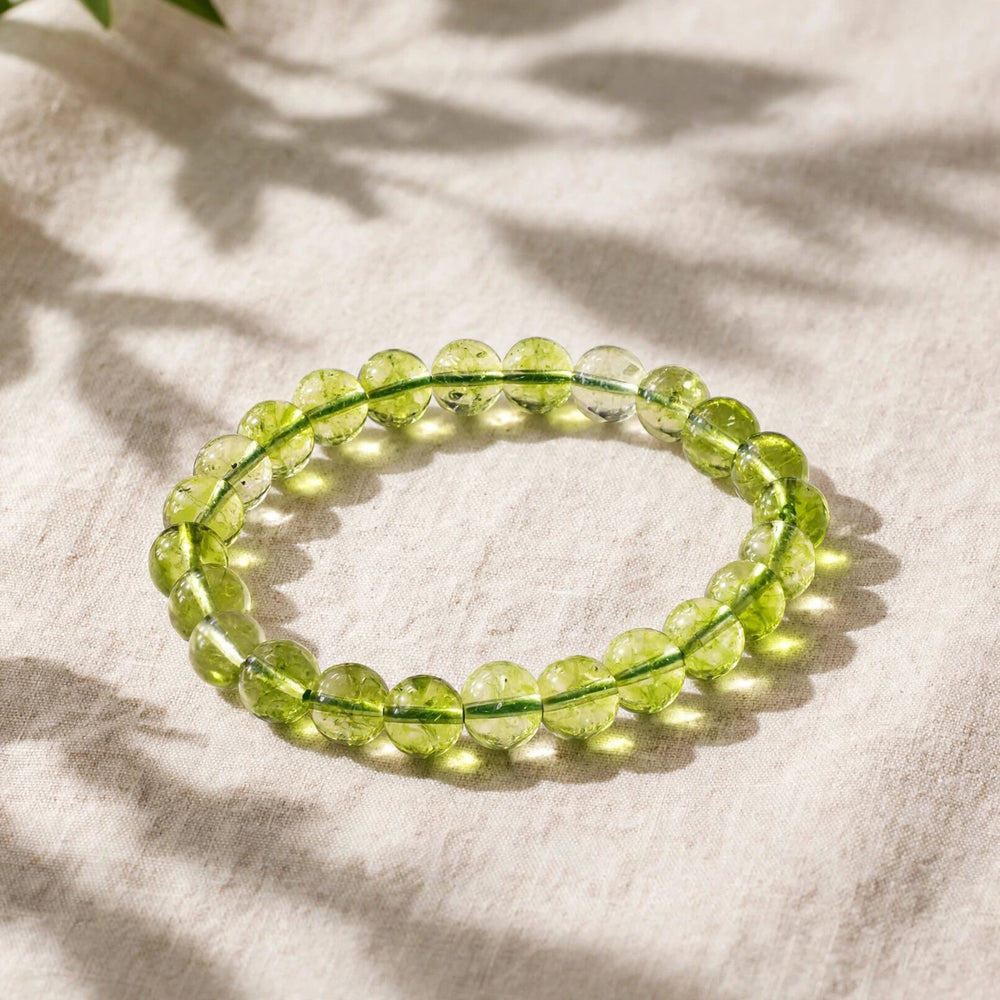 Kalavati Agate Authentic Peridot Beaded Bracelet