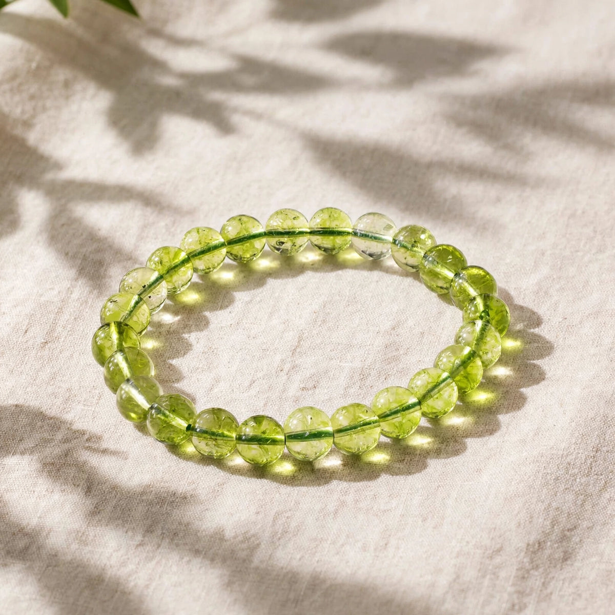 Kalavati Agate Authentic Peridot Beaded Bracelet