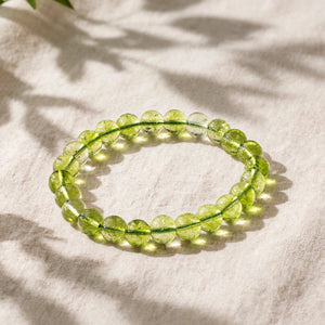 Kalavati Agate Authentic Peridot Beaded Bracelet
