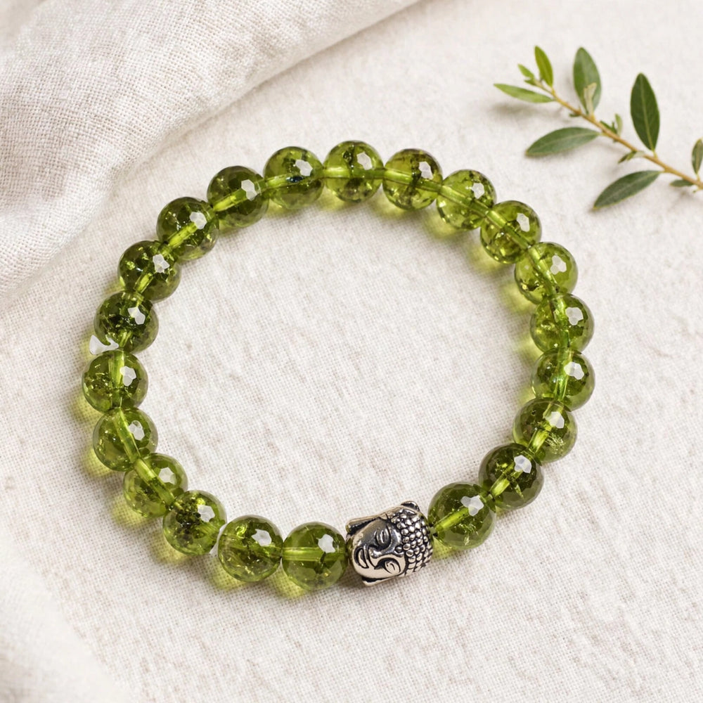 Authentic Peridot Buddha Charm Bracelet