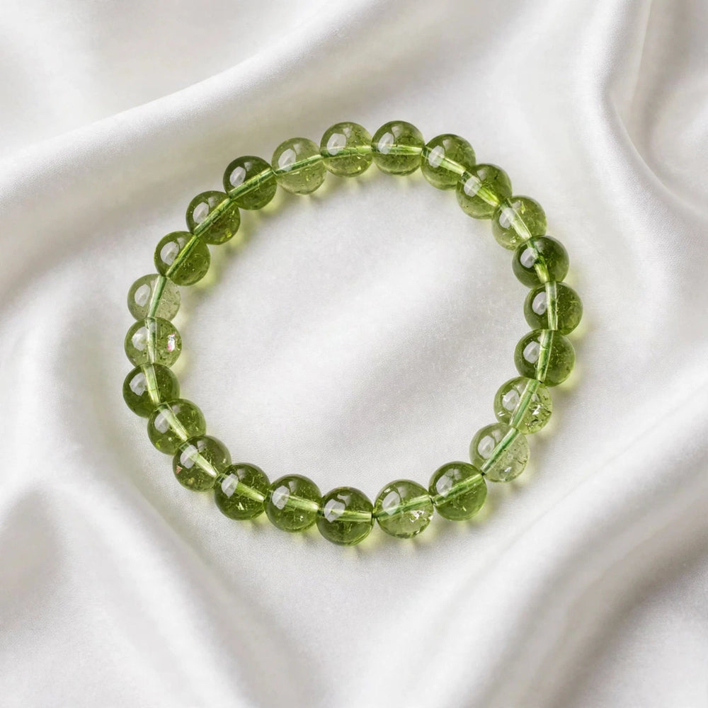 Kalavati Agate Authentic Peridot Beaded Bracelet
