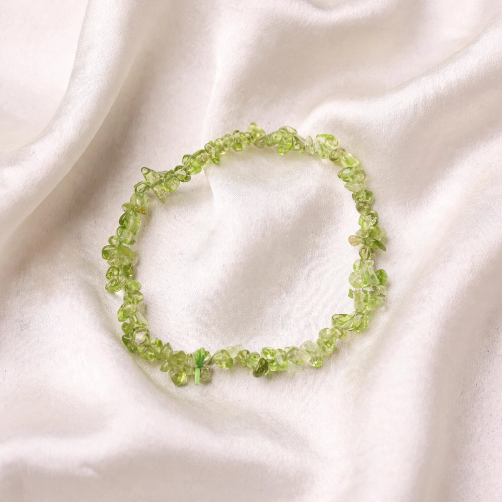 Kalavati Agate Natural Peridot Chips Crystal Bracelet