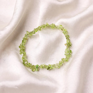 Kalavati Agate Natural Peridot Chips Crystal Bracelet