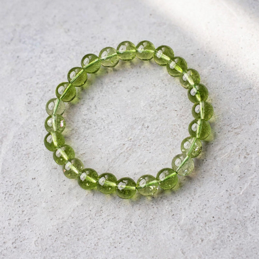 Kalavati Agate Authentic Peridot Beaded Bracelet
