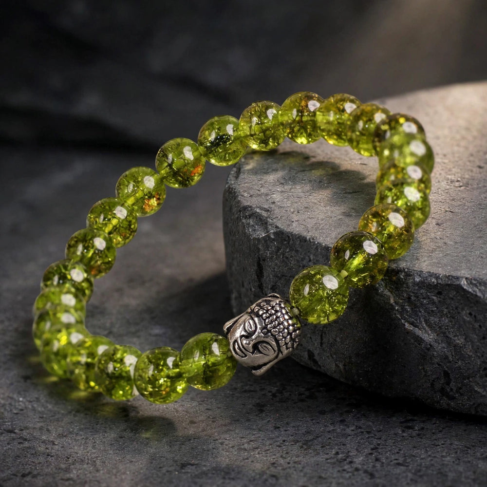 Authentic Peridot Buddha Charm Bracelet