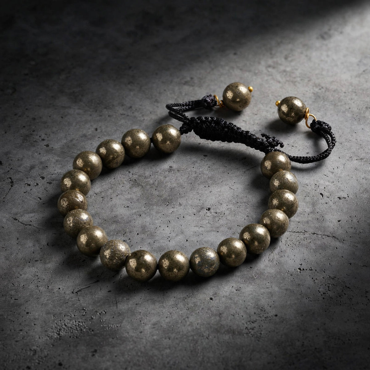 Kalavati Agate Natural Pyrite Adjustable Bracelet