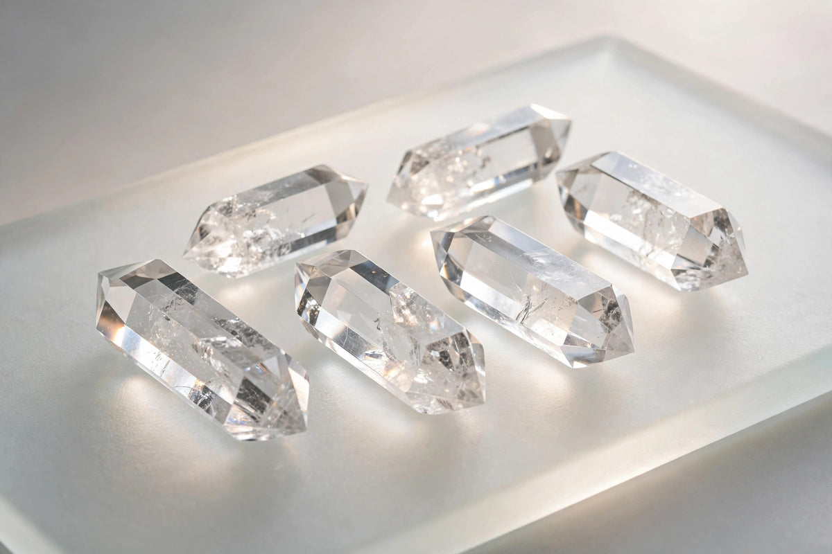 Kalavati Agate Premium Clear Quartz Double Terminated Point