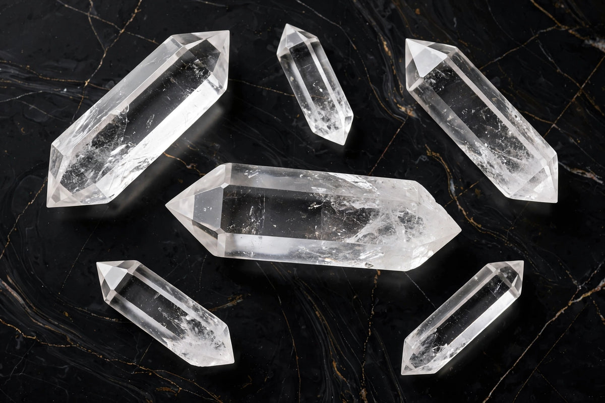 Kalavati Agate Premium Clear Quartz Double Terminated Point