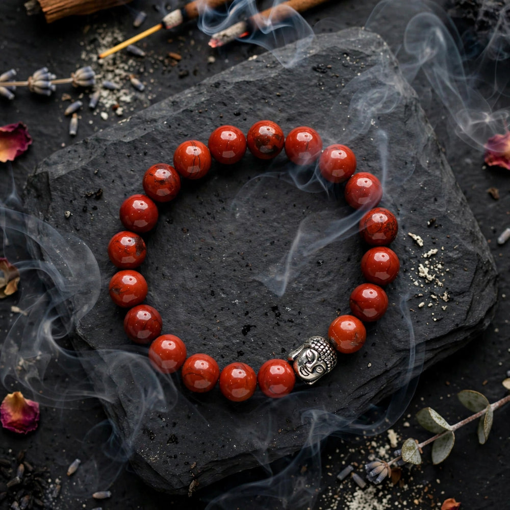 Divine Red Jasper Buddha Energy Bracelet