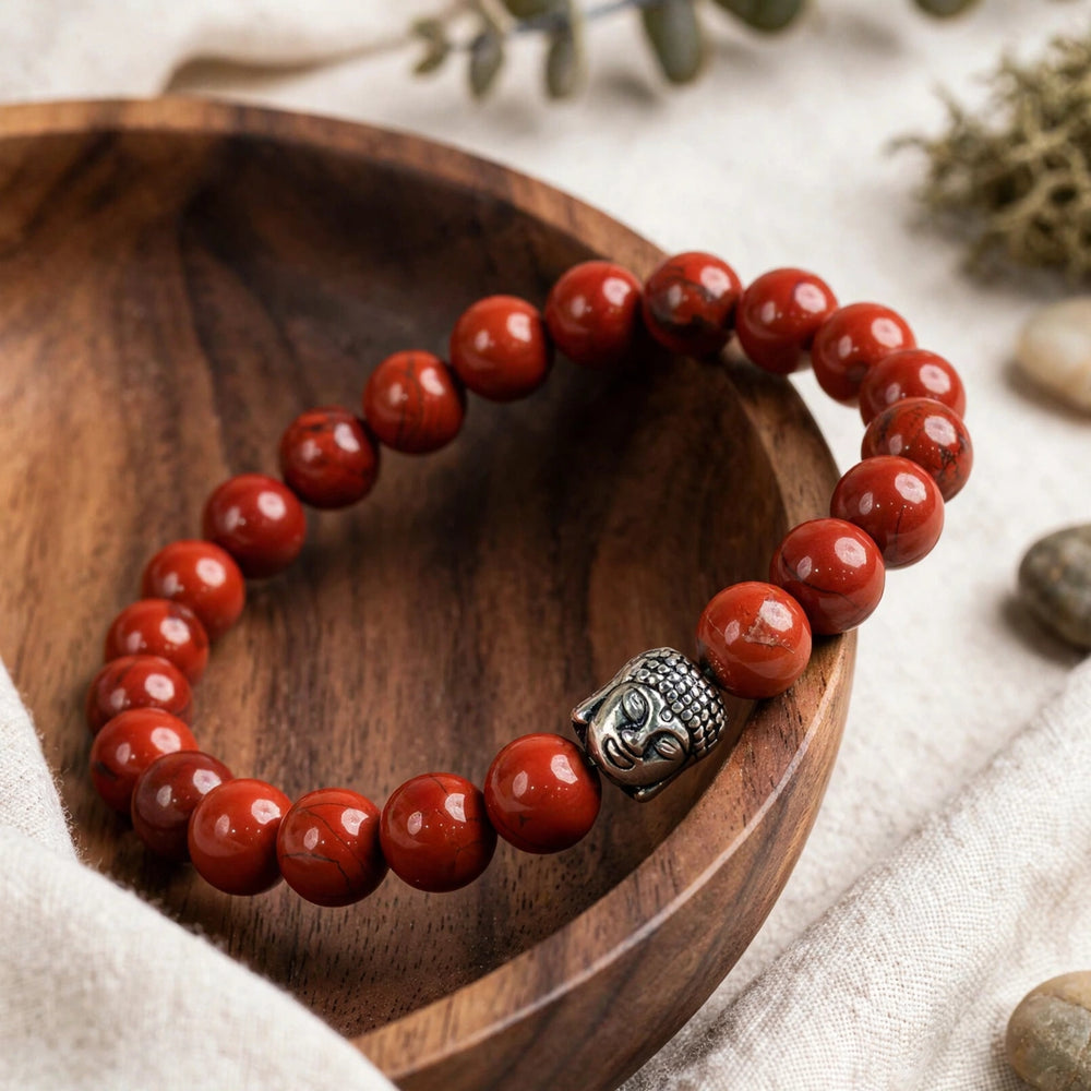Divine Red Jasper Buddha Energy Bracelet