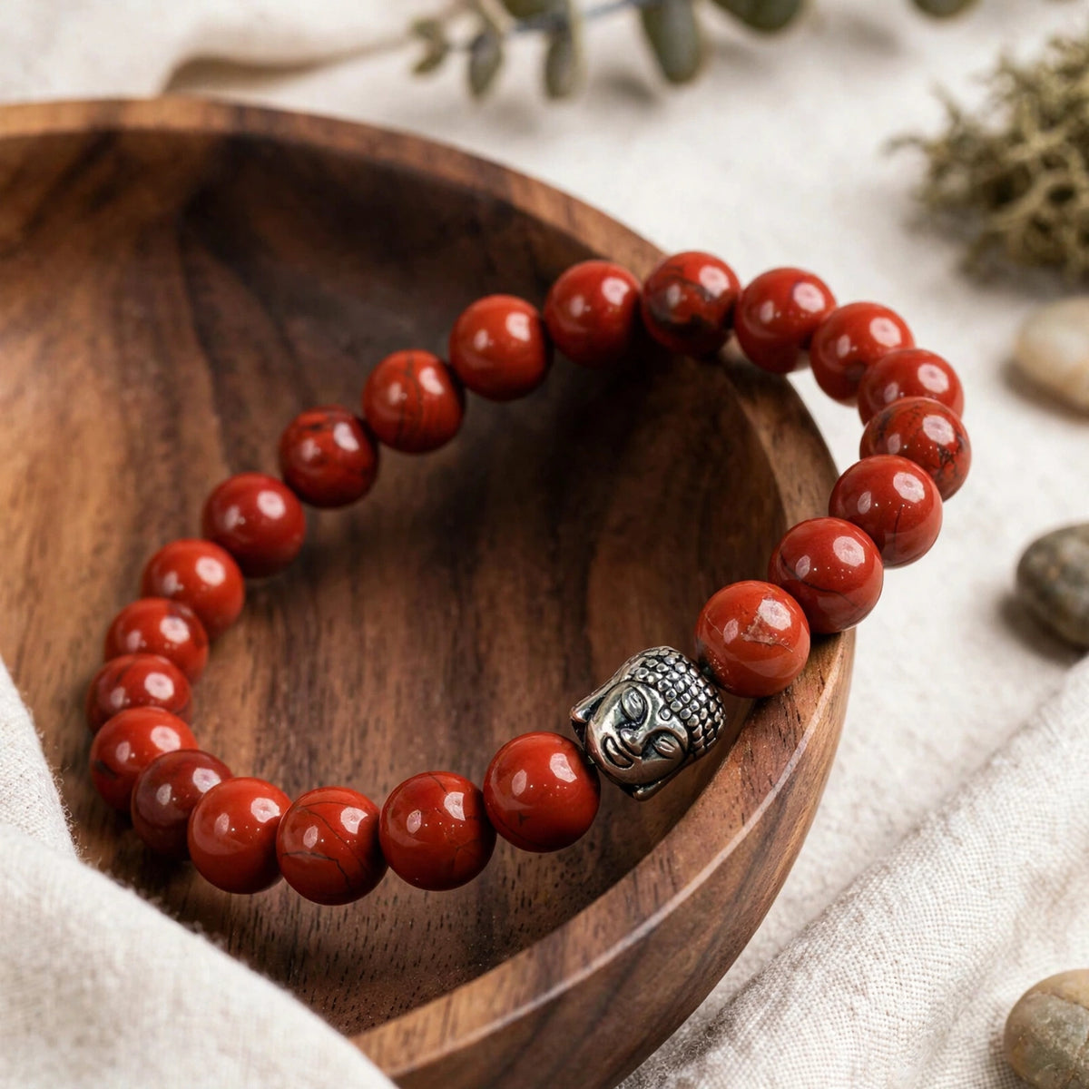 Divine Red Jasper Buddha Energy Bracelet