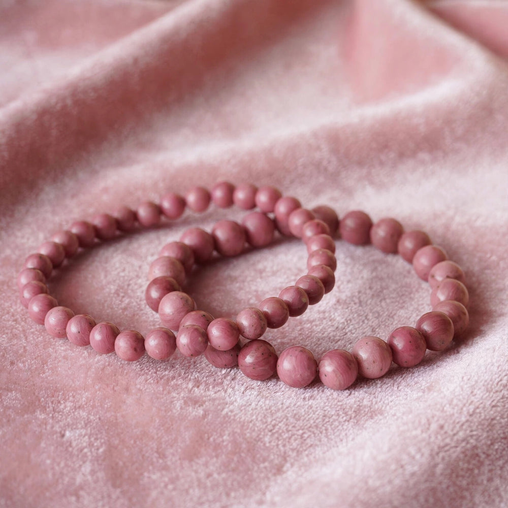 Kalavati Agate Authentic Rhodochrosite Beaded Bracelet