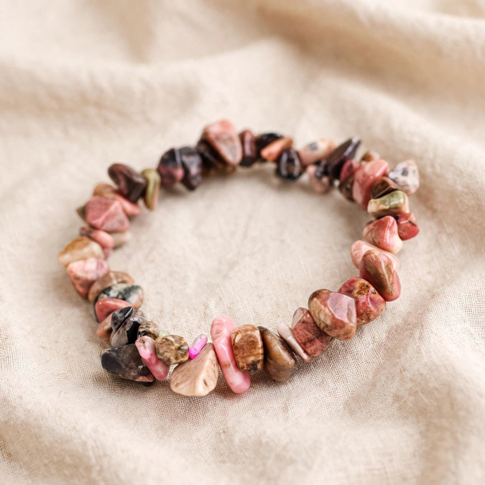 Premium Rhodonite Chipstone Bracelet
