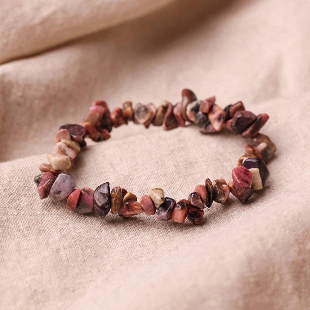 Premium Rhodonite Chipstone Bracelet