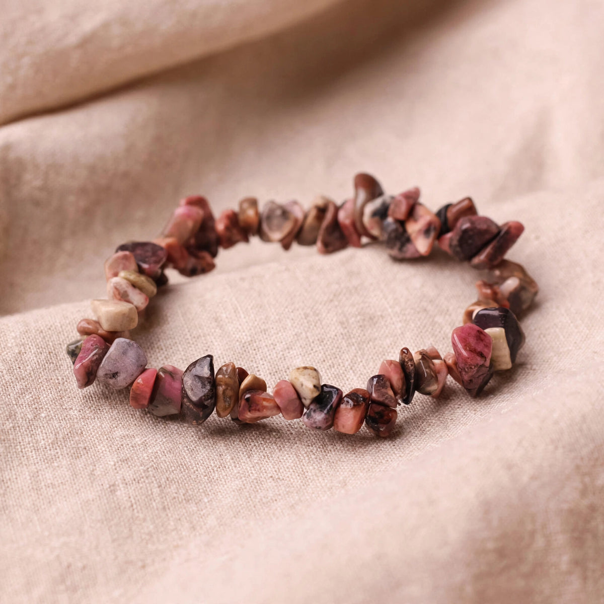 Premium Rhodonite Chipstone Bracelet