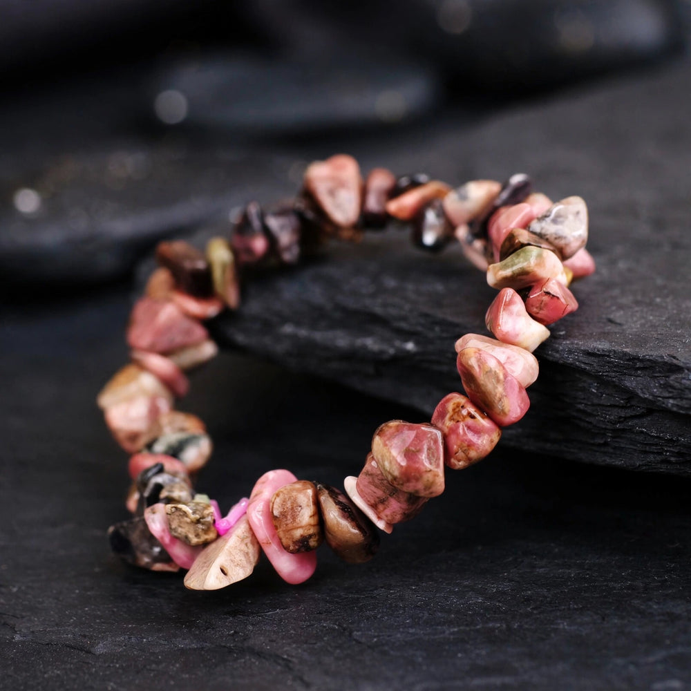 Premium Rhodonite Chipstone Bracelet