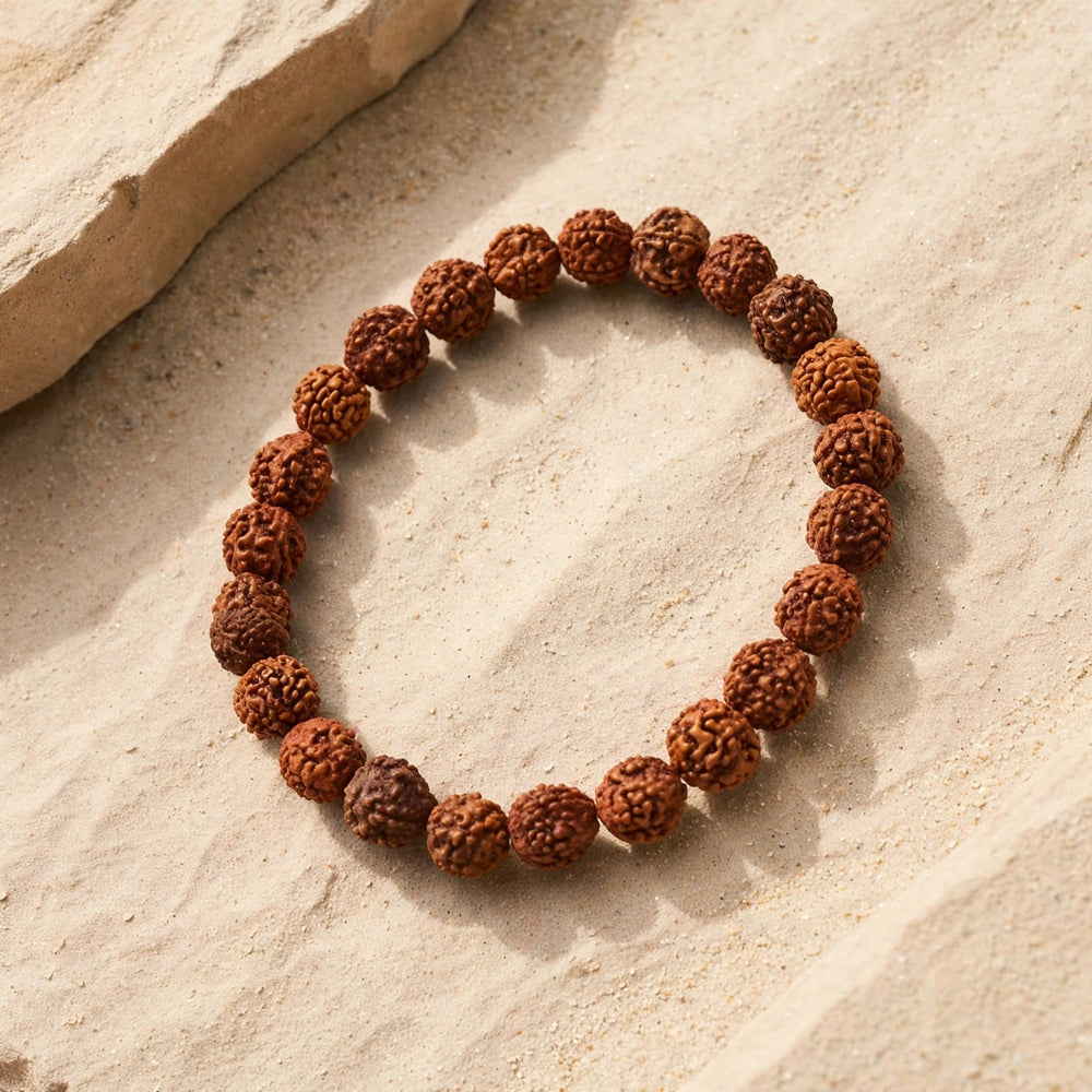 Kalavati Agate Natural Rudraksha Spiritual Bracelet