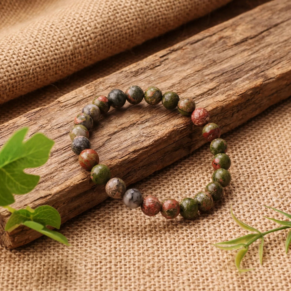 Premium Unakite Beaded Bracelet