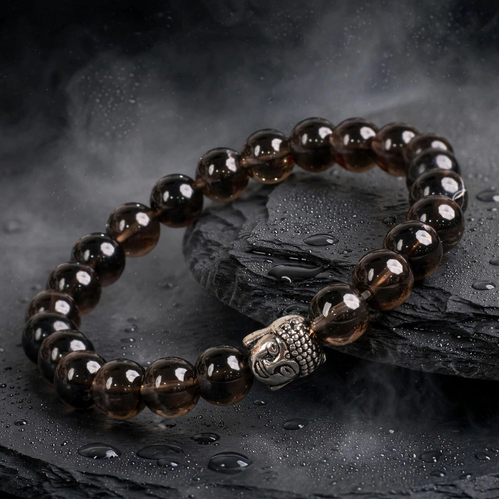 Divine Smoky Quartz Buddha Energy Bracelet