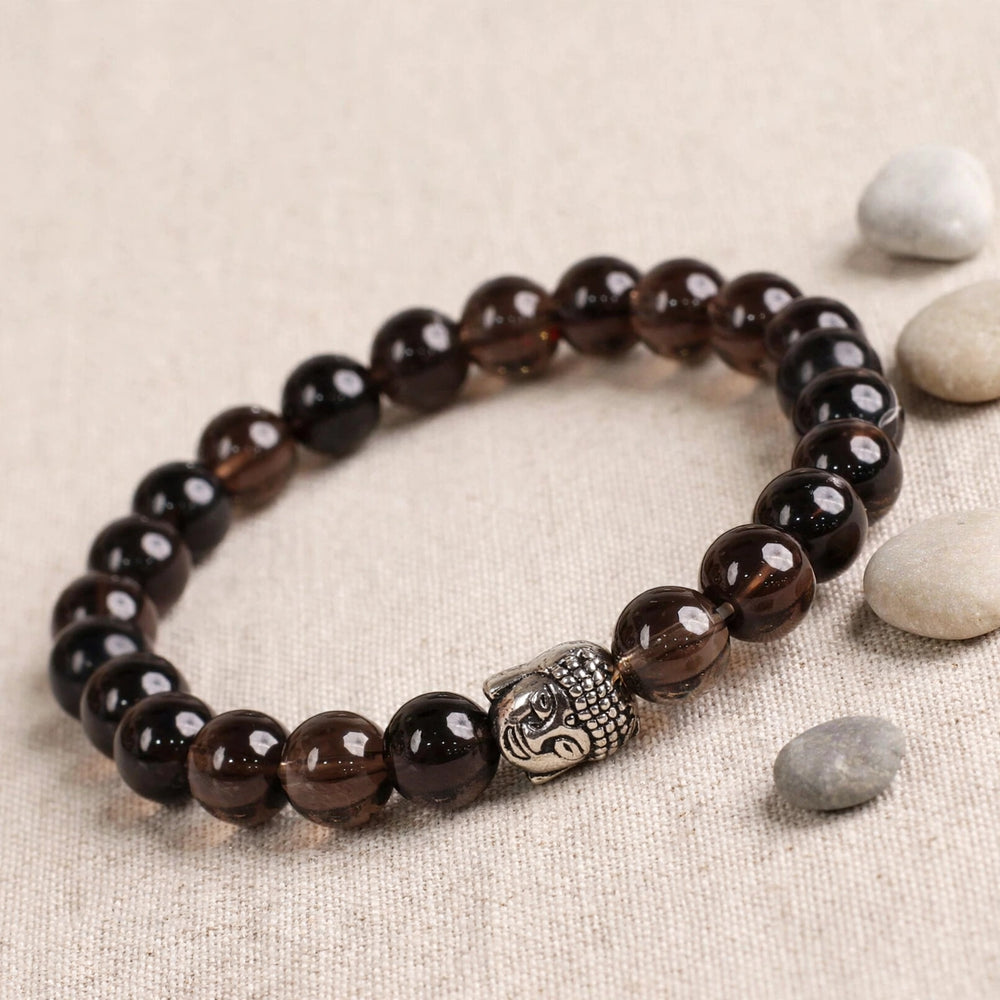 Divine Smoky Quartz Buddha Energy Bracelet