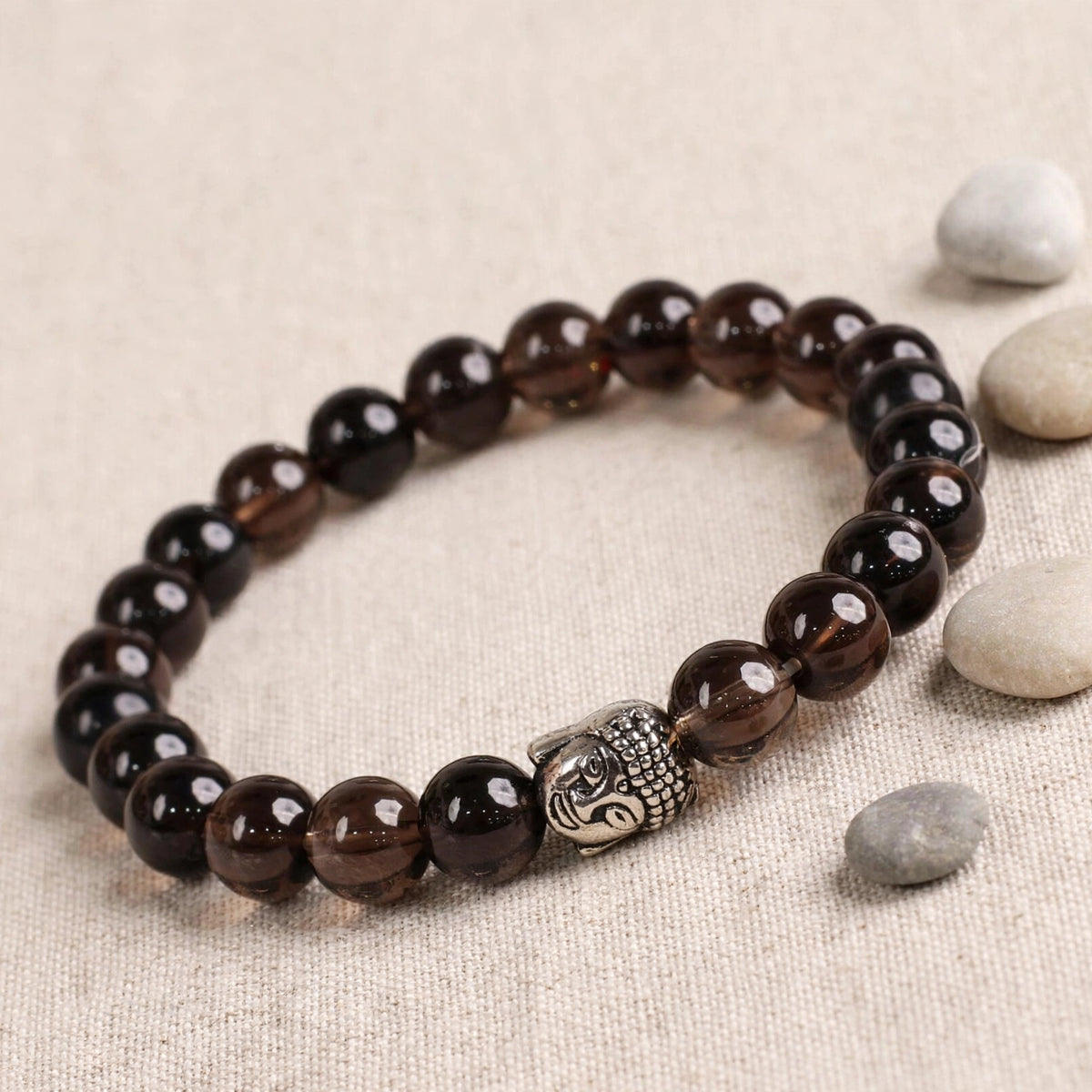 Divine Smoky Quartz Buddha Energy Bracelet