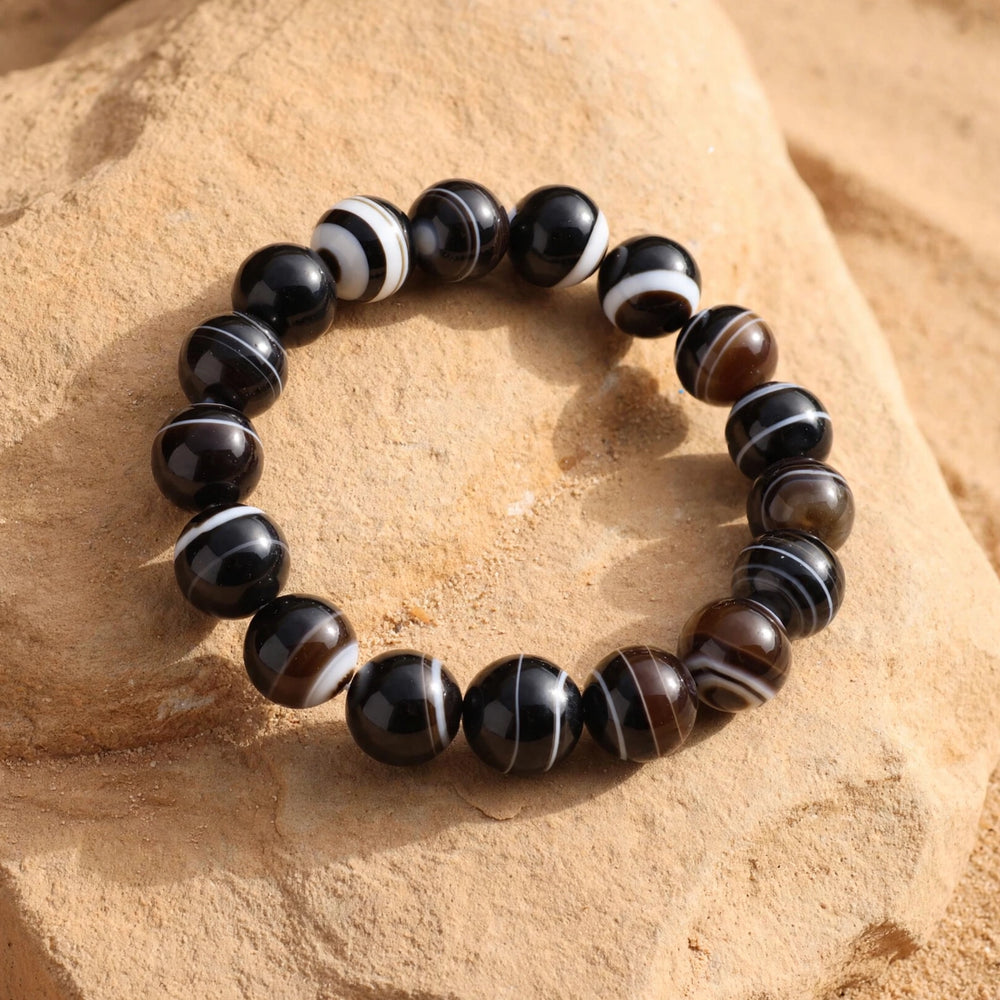 Premium Black Sulemani Gemstone Bracelet