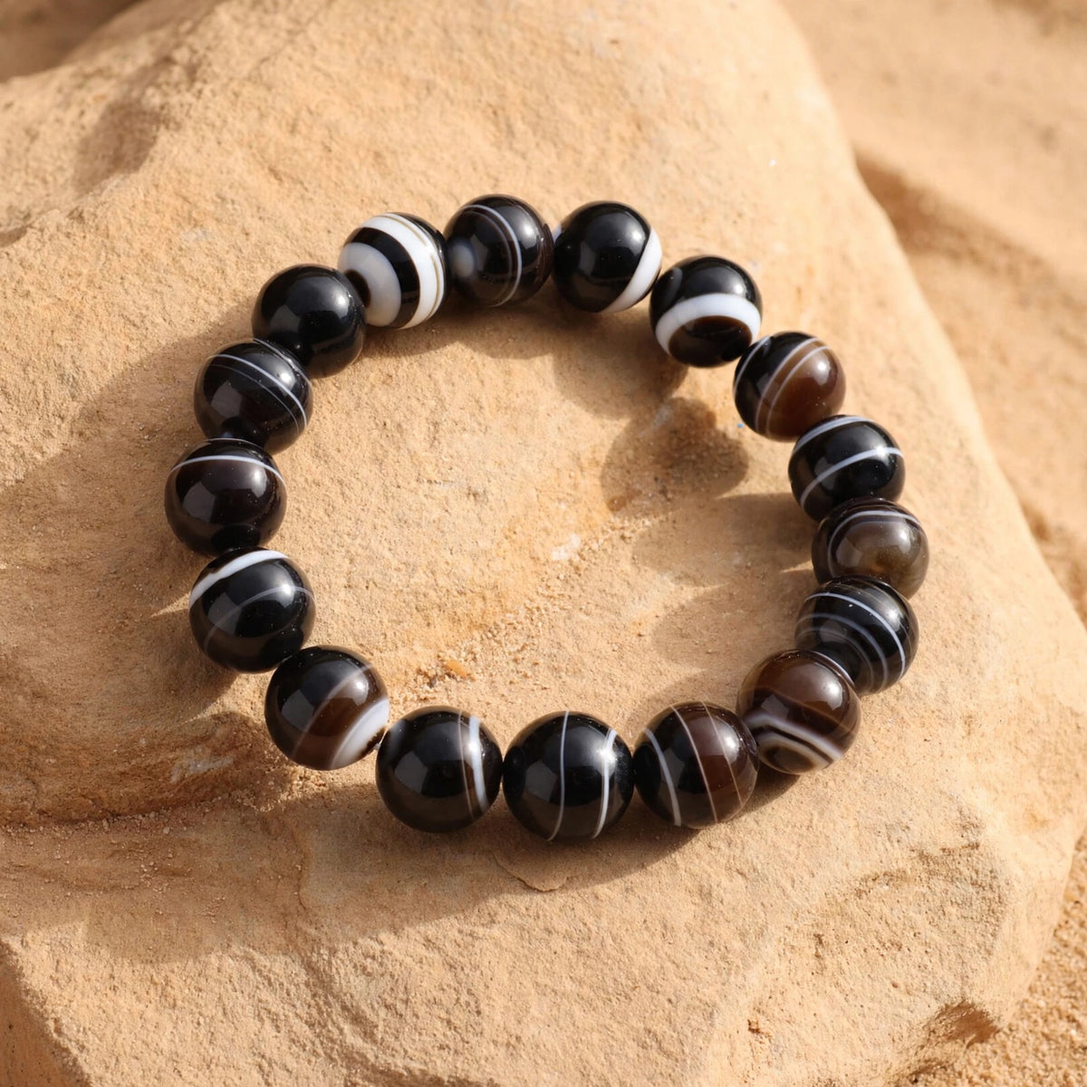 Premium Black Sulemani Gemstone Bracelet