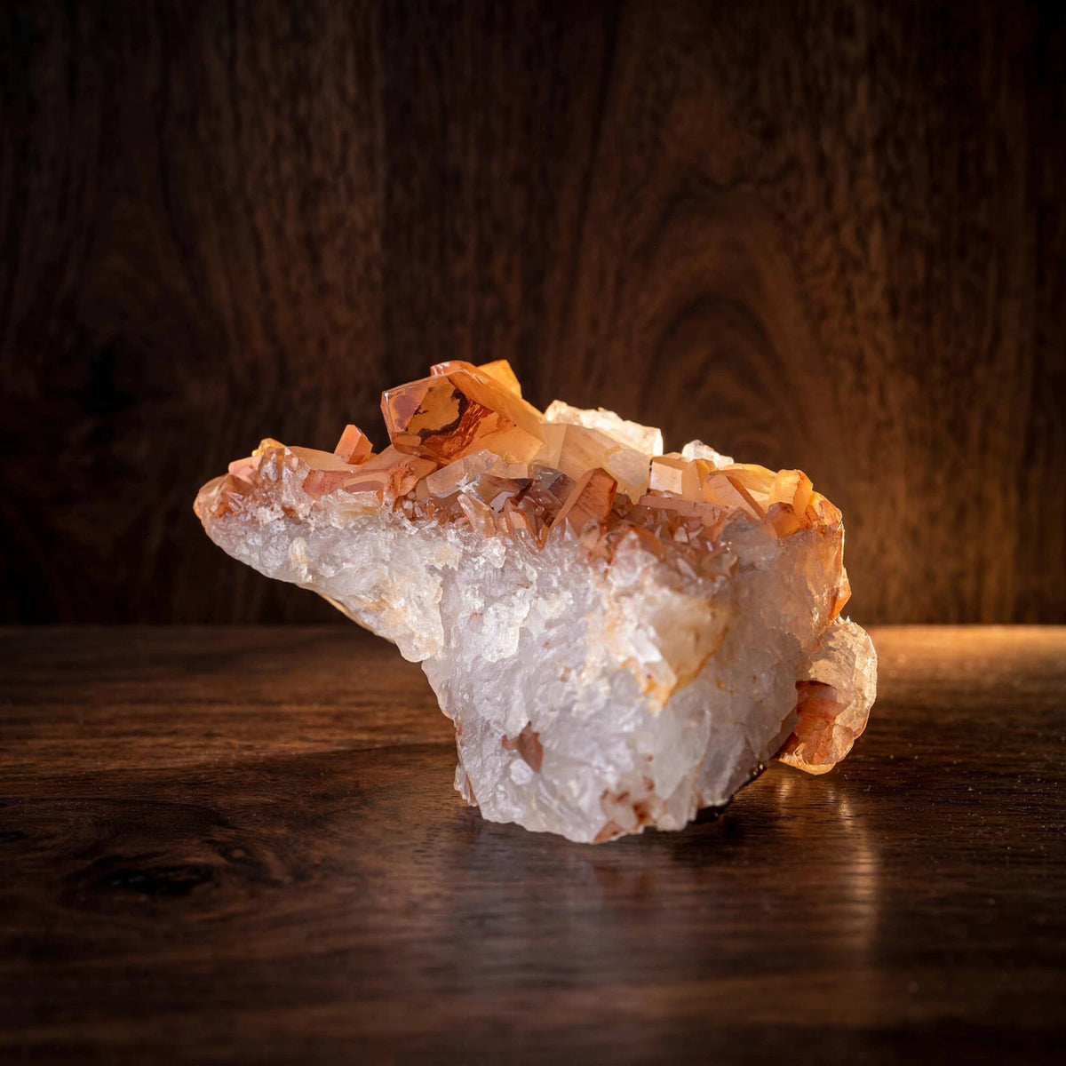 Kalavati Agate Premium Tangerine Quartz Crystal Cluster