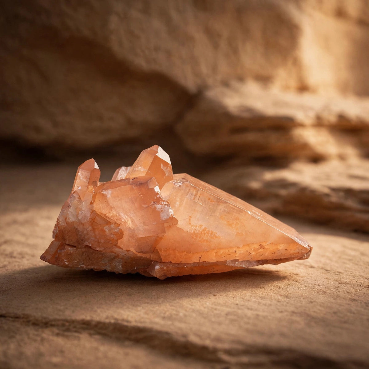 Kalavati Agate Premium Tangerine Quartz Crystal Cluster