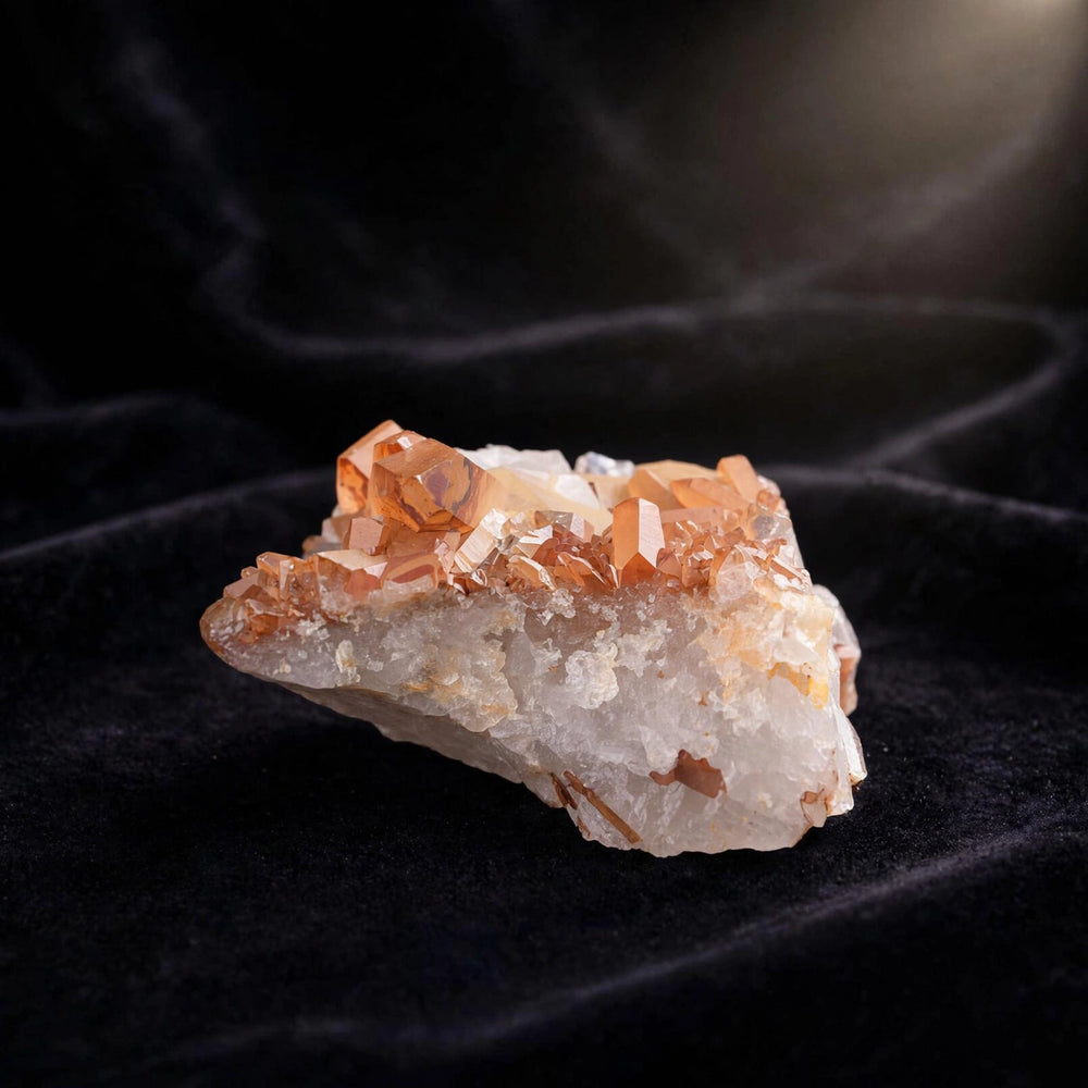 Kalavati Agate Premium Tangerine Quartz Crystal Cluster