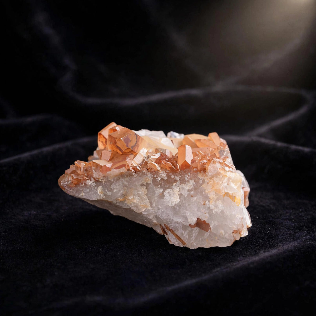 Kalavati Agate Premium Tangerine Quartz Crystal Cluster