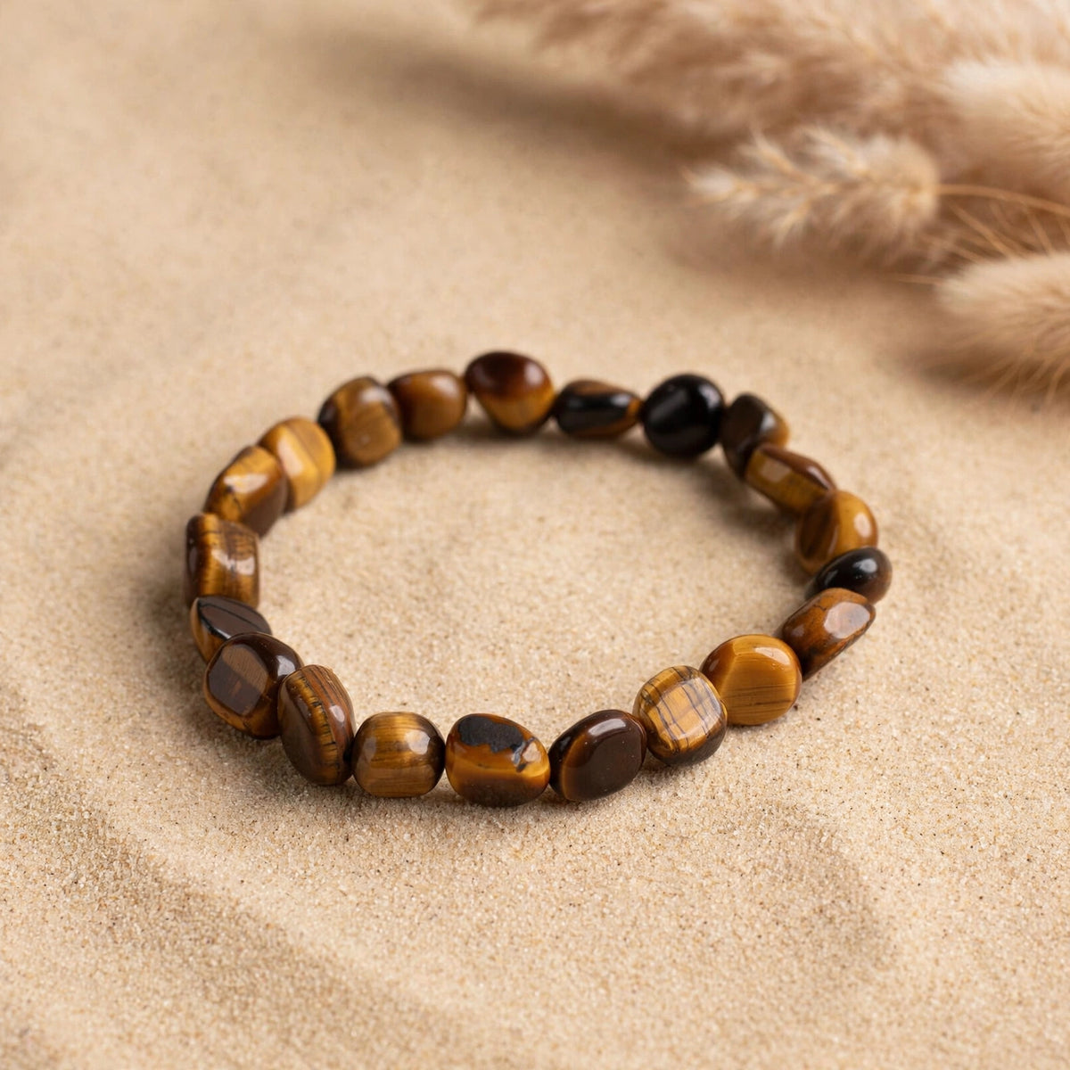Premium Tiger Eye Tumble Gemstone Bracelet
