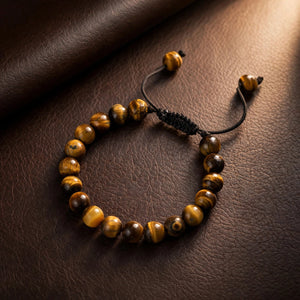 Natural Tiger Eye Adjustable Cord Bracelet