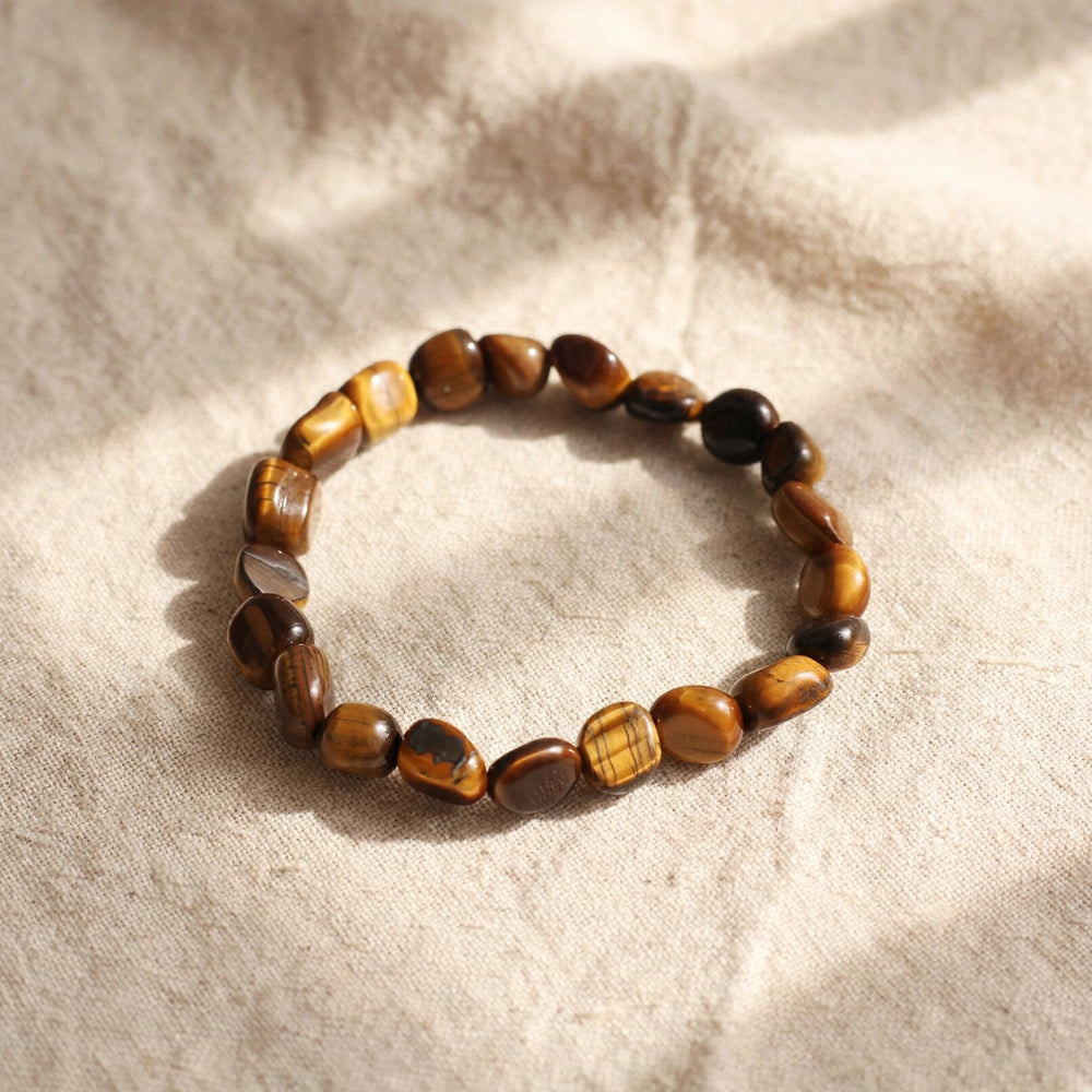 Premium Tiger Eye Tumble Gemstone Bracelet