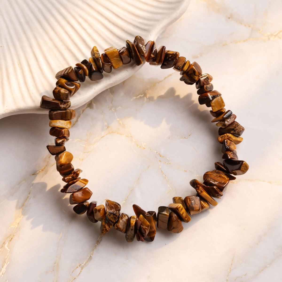 Kalavati Agate Authentic Tiger Eye Chips Bracelet