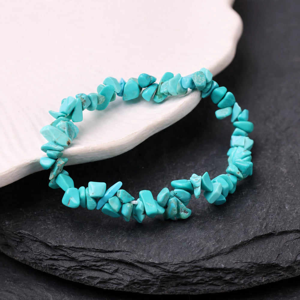 Kalavati Agate Natural Turquoise Chipstone Bracelet