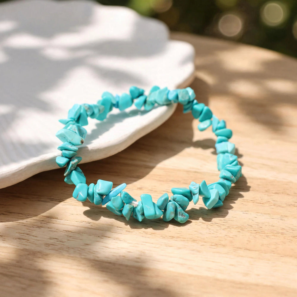 Kalavati Agate Natural Turquoise Chipstone Bracelet