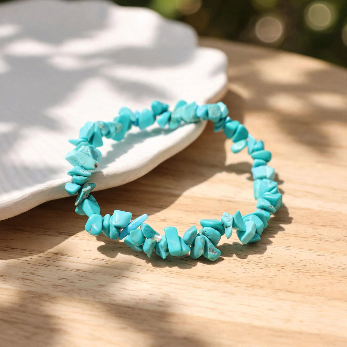 Kalavati Agate Natural Turquoise Chipstone Bracelet