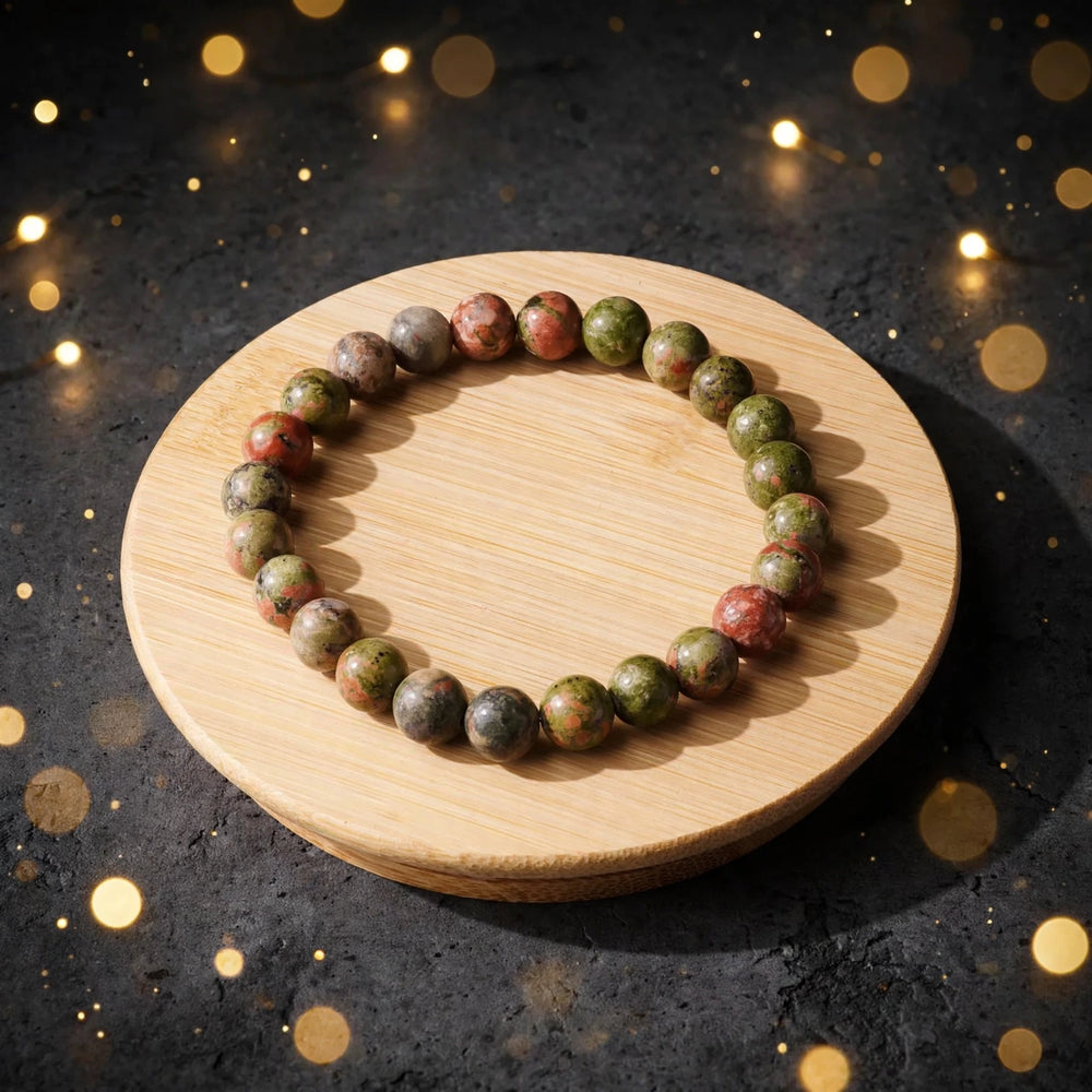 Premium Unakite Beaded Bracelet