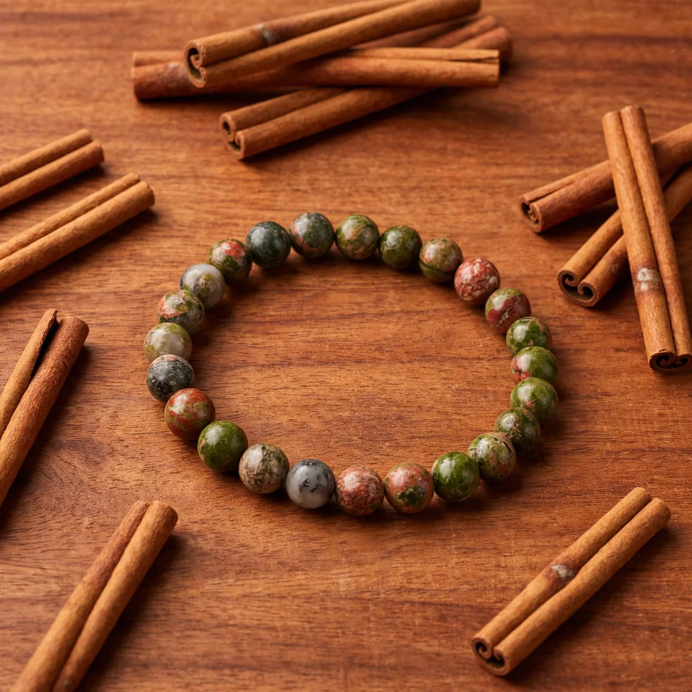 Premium Unakite Beaded Bracelet