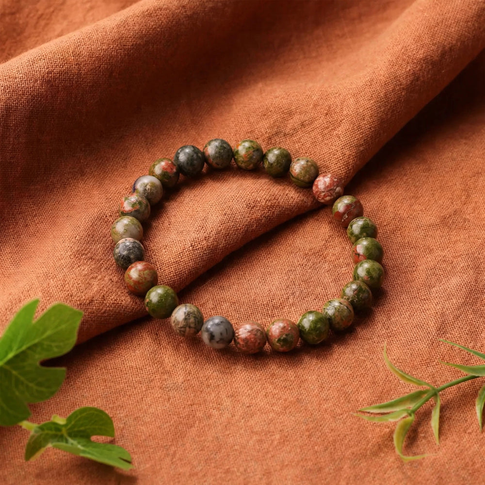 Premium Unakite Beaded Bracelet
